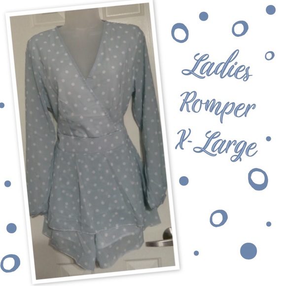fashion collection Pants - Chiffon Polka Dot Ladies Size XL Romper